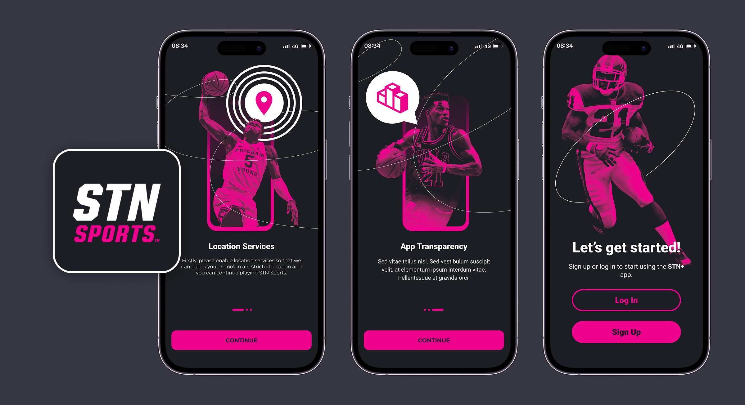 STN Sports events and markets screen